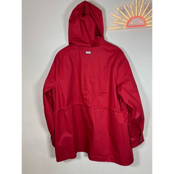 HUNTER Women's Red Adela Classic Waterproof Rain Jacket Plus Size XXL - Picture 10 of 14